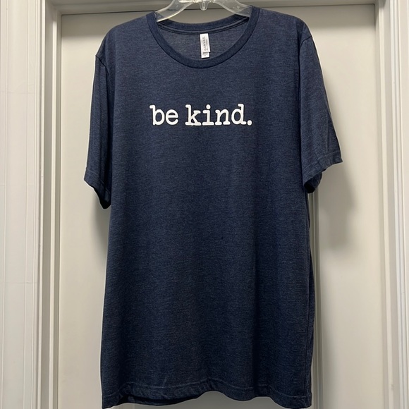 Bella Canvas navy blue t-shirt with graphic - Picture 1 of 4